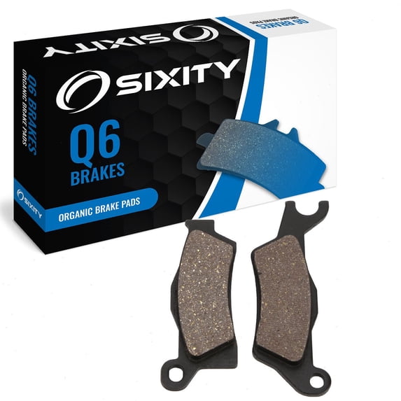 Sixity Q6 Rear Organic Brake Pads compatible with Can-Am Outlander Max 1000 EFI XT-P 2013 Complete Set