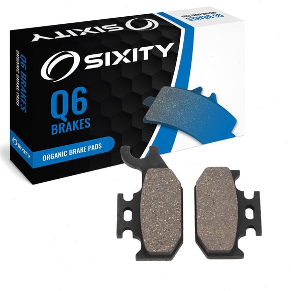 Sixity Q6 Rear Organic Brake Pads compatible with Can-Am Outlander Max 800R EFI 2011-2012 Complete Set