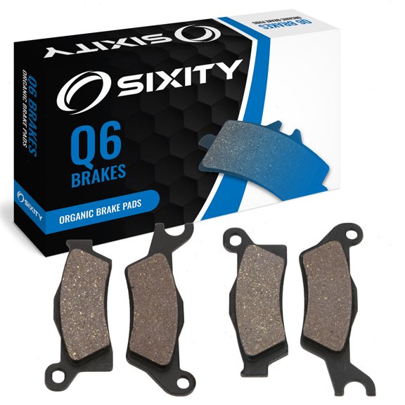 Sixity Q6 Rear Organic Brake Pads compatible with Can-Am Renegade 1000 EFI X xc 2012 Complete Set