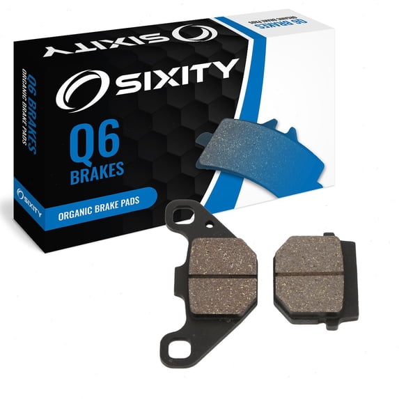 Sixity Q6 Rear Organic Brake Pads compatible with E-TON Beamer R4-150 PN2F 1980-1920 Complete Set