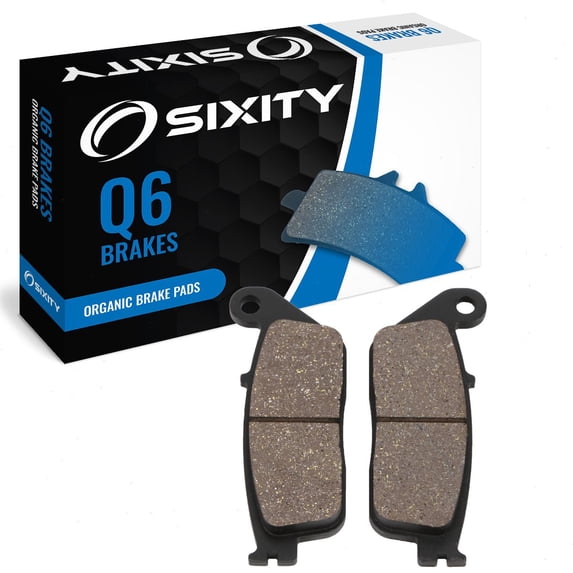 Sixity Q6 Rear Organic Brake Pads compatible with Honda GL1500CT Valkyrie Tour C 1997-1999 Complete Set