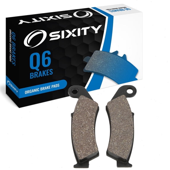 Sixity Q6 Rear Organic Brake Pads compatible with Honda VFR750R RC30 1990 Complete Set