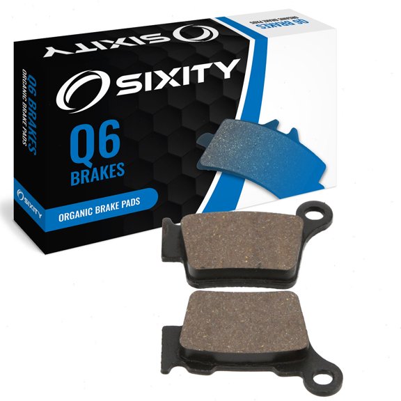 Sixity Q6 Rear Organic Brake Pads compatible with Husqvarna TE310 48mm Marzocchi Kayaba forks 95mm Caliper Mount Centers 2012 Complete Set