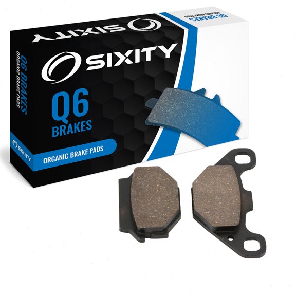 Sixity Q6 Rear Organic Brake Pads compatible with KTM 600 EXC LC4 1993 Complete Set