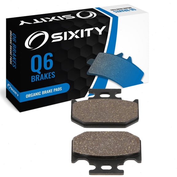 Sixity Q6 Rear Organic Brake Pads compatible with Kawasaki KDX220R A4 A5 A6 A7 A8 A9 A10 A11 A12 1997-2005 Complete Set