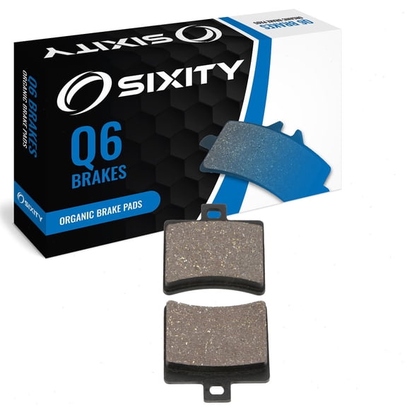 Sixity Q6 Rear Organic Brake Pads compatible with Malaguti F18 150cc 2002-2004 Complete Set