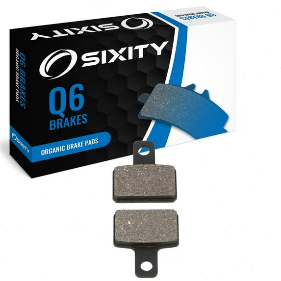 Sixity Q6 Rear Organic Brake Pads compatible with Montesa 315 R 2001-2004 Complete Set