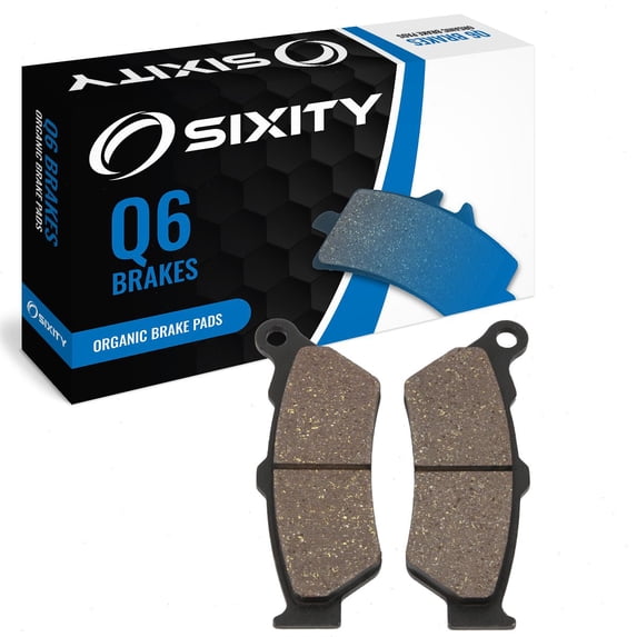 Sixity Q6 Rear Organic Brake Pads compatible with Moto Guzzi California Stone 2002-2005 Complete Set