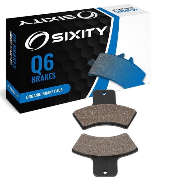 Sixity Q6 Rear Organic Brake Pads compatible with Polaris Diesel (455cc) 1999-2000 Complete Set