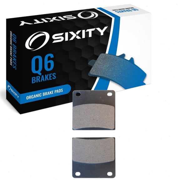 Sixity Q6 Rear Organic Brake Pads compatible with Suzuki GSX-R750 K6 K7 Tokico Radial Caliper 2006-2007 Complete Set