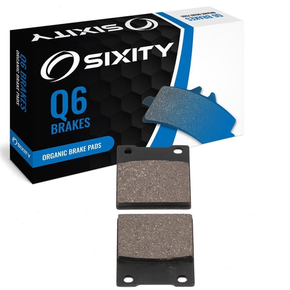 Sixity Q6 Rear Organic Brake Pads compatible with Suzuki GSX750F Katana FK FL FM FN FP FR FS FT FV 1989-1997 Complete Set