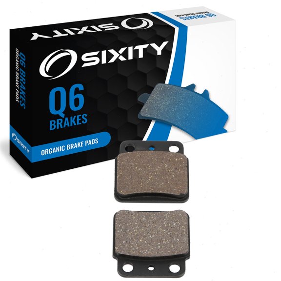 Sixity Q6 Rear Organic Brake Pads compatible with Suzuki LT-Z400 QuadSport Z 2003-2009 Complete Set