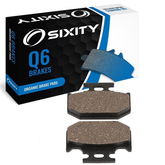 Sixity Q6 Rear Organic Brake Pads compatible with Suzuki RM125 M N P 1991-1993 Complete Set