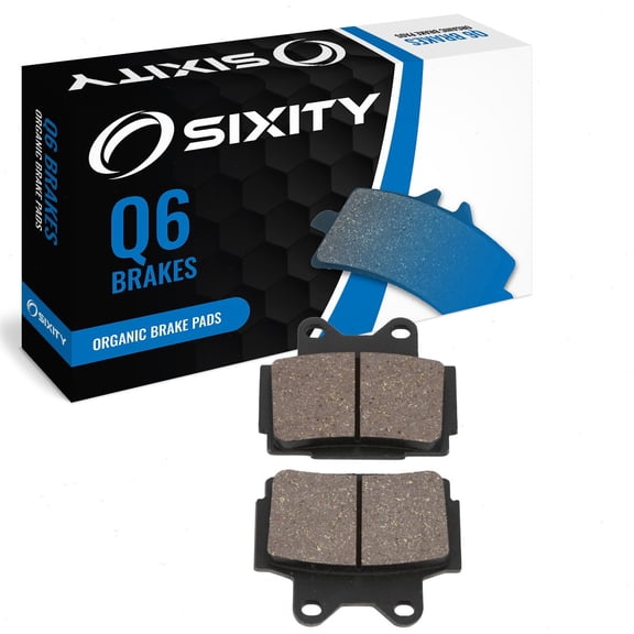 Sixity Q6 Rear Organic Brake Pads compatible with Yamaha FZ600 S SC T TC U UC 1986-1988 Complete Set