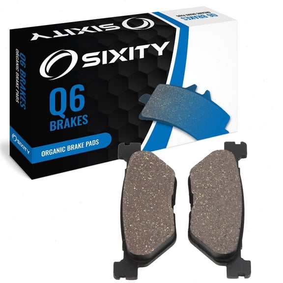 Sixity Q6 Rear Organic Brake Pads compatible with Yamaha XP500 TMAX Y Z A 4B51 2009-2011 Complete Set