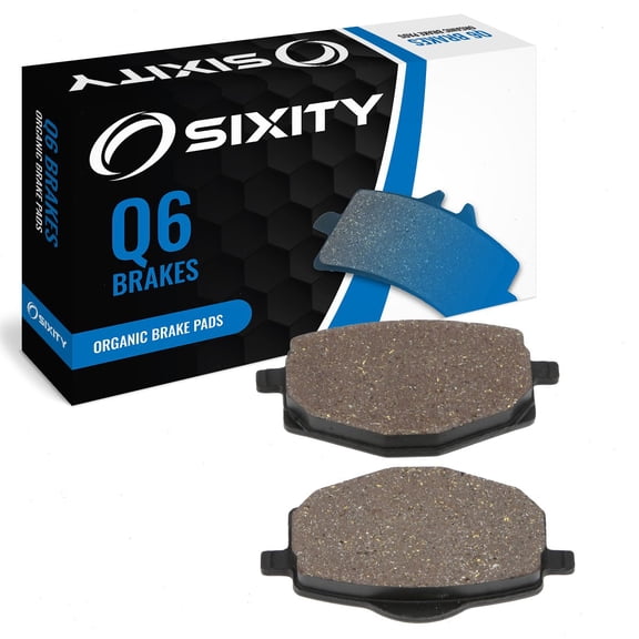 Sixity Q6 Rear Organic Brake Pads compatible with Yamaha XT600 EA EB EDC EE EEC EF EFC EG EGC 1990-1995 Complete Set
