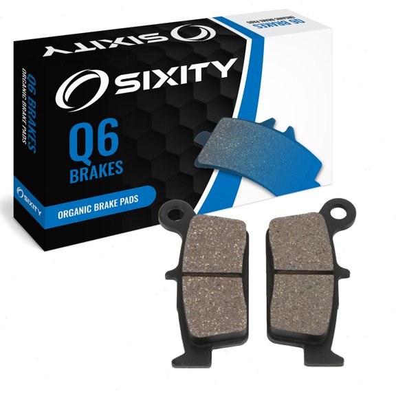 Sixity Q6 Rear Organic Brake Pads compatible with Yamaha YZ250F FN 4T 2001 Complete Set