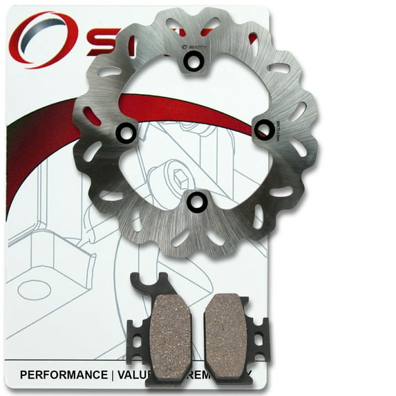 Sixity Rear Organic Brake Pads Rotor compatible with Can-Am Renegade 800 X 2009-2010 Complete Set