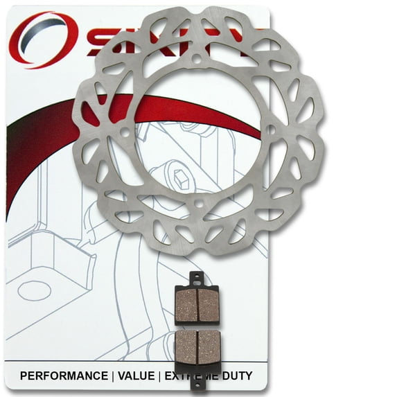 Sixity Rear Organic Brake Pads Rotor compatible with Ducati 916 SP Biposto 1995 Complete Set