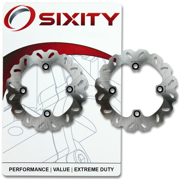 Sixity Rear Rotor compatible with Yamaha YFM700 Grizzly FI 4x4 Auto EPS SE 2009-2012 Complete Set