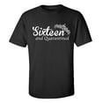 thumbnail image 1 of Sixteen And Quarantined Unisex Fit Short Sleeve T-shirt-Black-large, 1 of 4