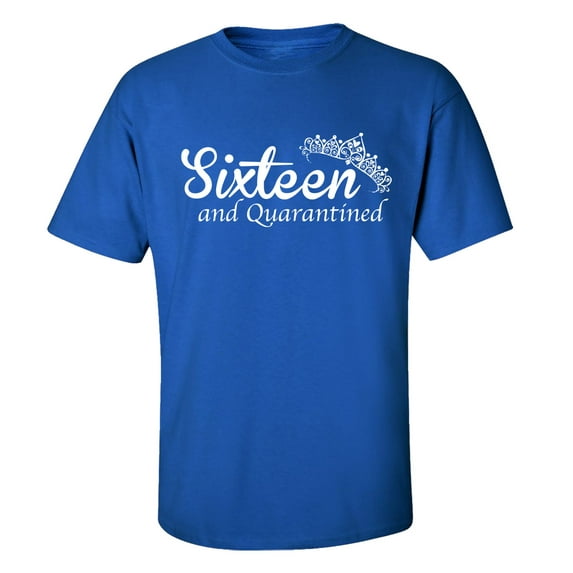 Sixteen And Quarantined Unisex Fit Short Sleeve T-shirt-Royal-large