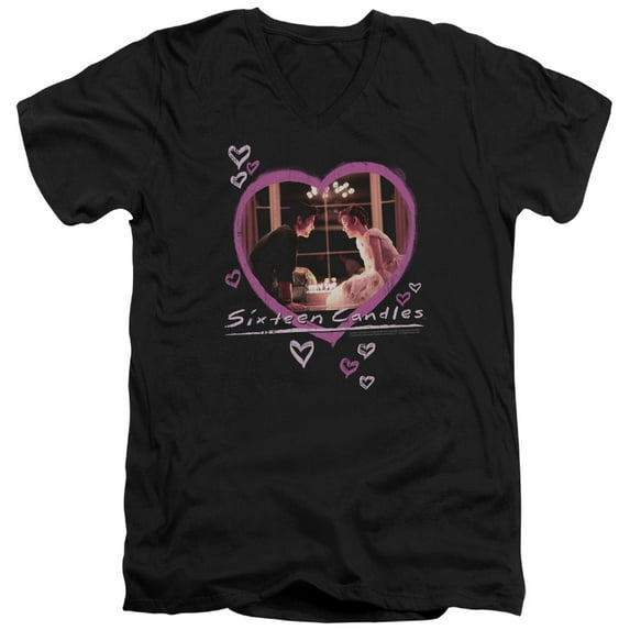 Sixteen Candles Candles S/S Adult V-Neck Black