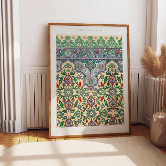 Sixteenth Century Arabic Arabesque Pattern Wall Decor Unframed Paper Print