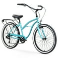 thumbnail image 1 of Sixthreezero Around The Block Women's 7-Speed Beach Cruiser Bicycle, 26" Wheels, Teal, 1 of 2