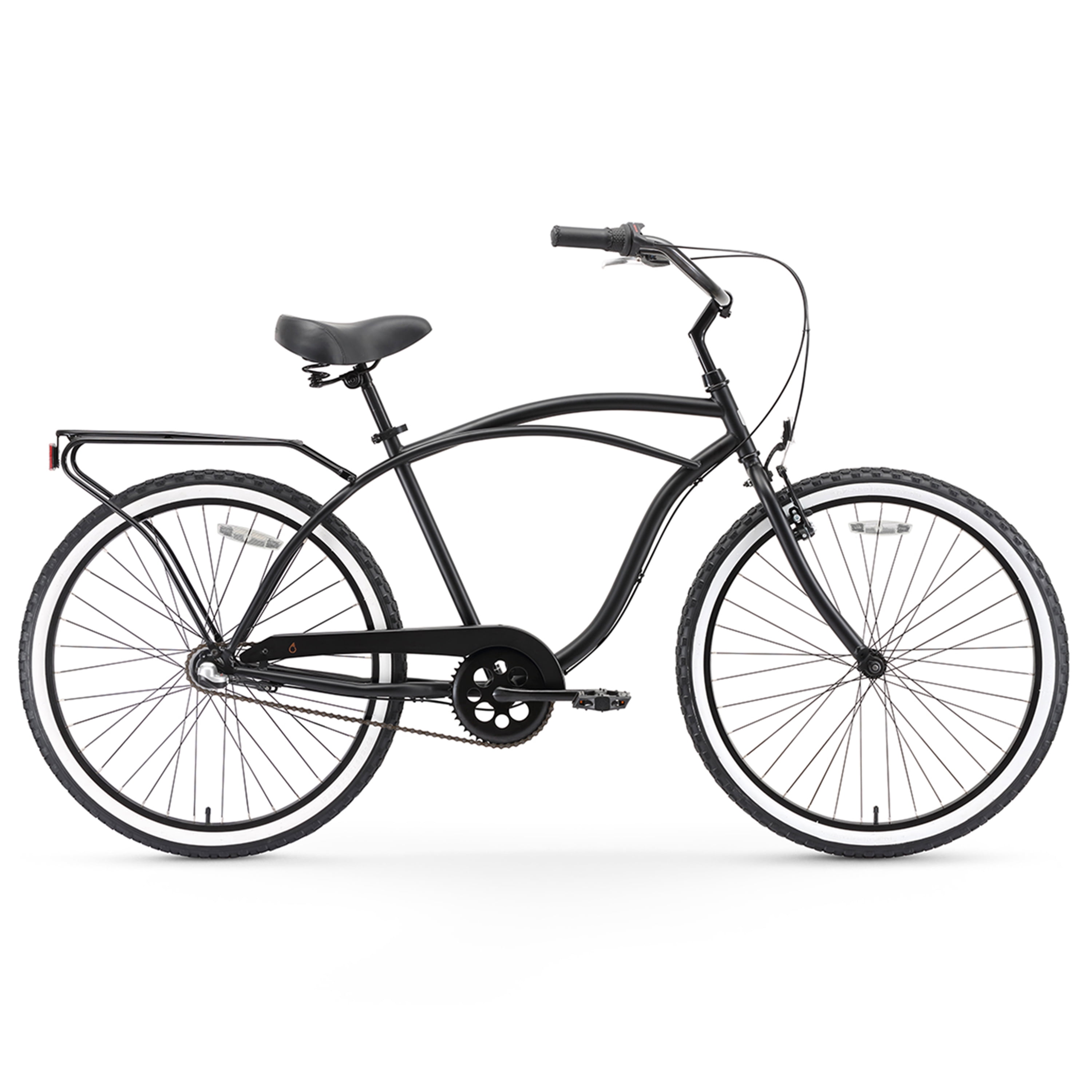 Sixthreezero Around the Block Adult 26" 3-Speed Beach Cruiser Bicycle with Rear Rack