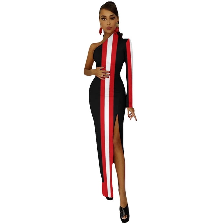 Sixties Mod Red Black and White Half Dleeve Split Dress women"s clothing  summer novelties women party dresses - Walmart.com