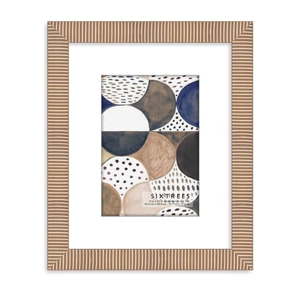 Sixtrees 21080-57 8 x 10 in. Frances Tan Ridges M2 Wood Picture Frame