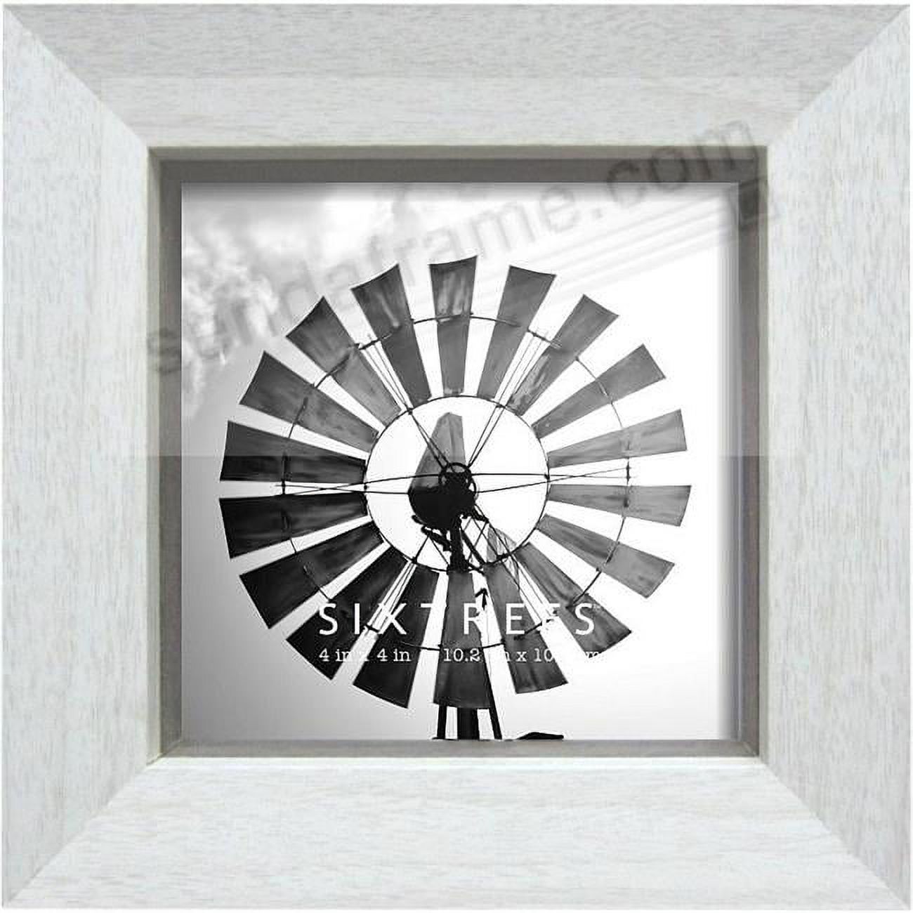 Sixtrees 4 x 4 in. Lawrence Frame White & Grey