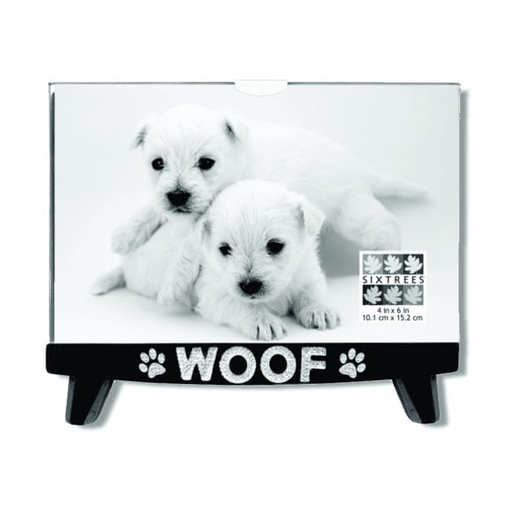Sixtrees 4X6 Pet Frame-Frame Woof Paw Prints