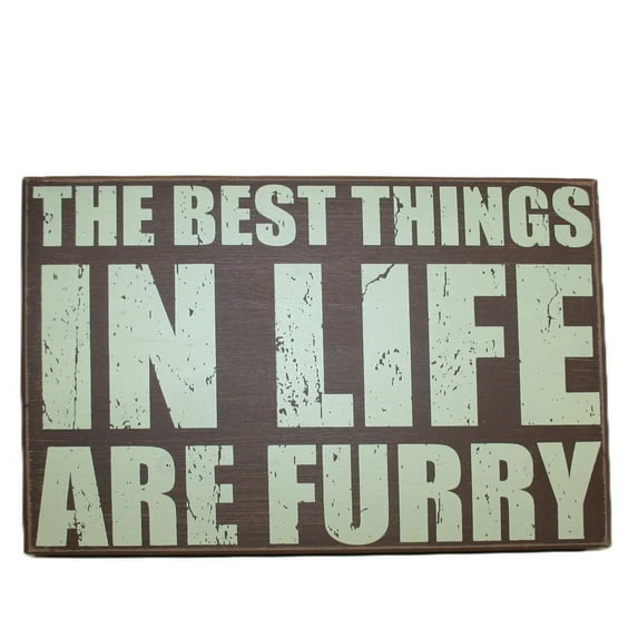 Sixtrees Ltd. The Best Things In Life Are Furry 10" x 12" x 1.5" Plaque