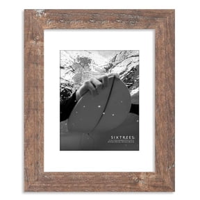 Sixtrees WD16414-80 11 x 14 in. Cole Brown Bark Picture Frame - Matted to 8 x 10 in.
