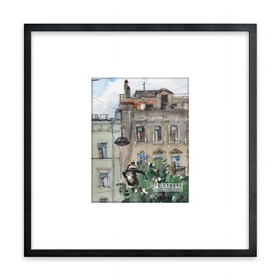 Sixtrees WD2022424-14 24 x 24 in. Ethan Black M2 Picture Frame