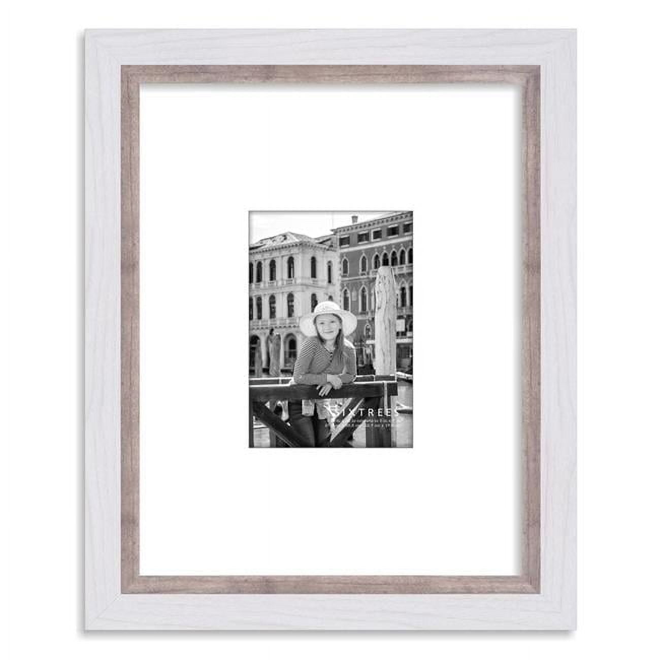 Shelby M2 Wood Photo Frame, 11x14 in. White & Grey - Wall