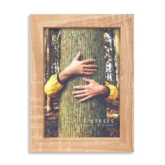 Sixtrees WD72157 5 x 7 in. Ethan Natural Grain Picture Frame