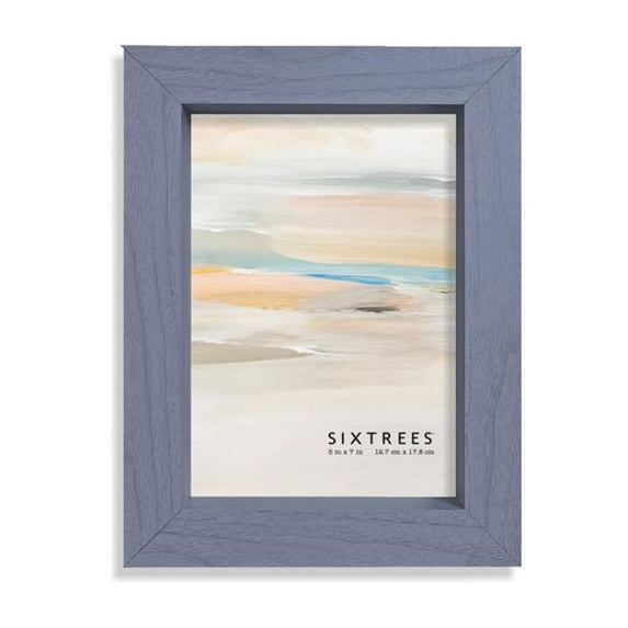 Sixtrees WD78657 5 x 7 in. Provo Blue Picture Frame