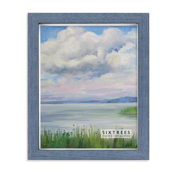 Sixtrees WD78880 8 x 10 in. Lawrence Blue & White Wood Picture Frame