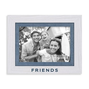 Sixtrees WD95257 5 x 7 in. Friends White & Blue Picture Frame