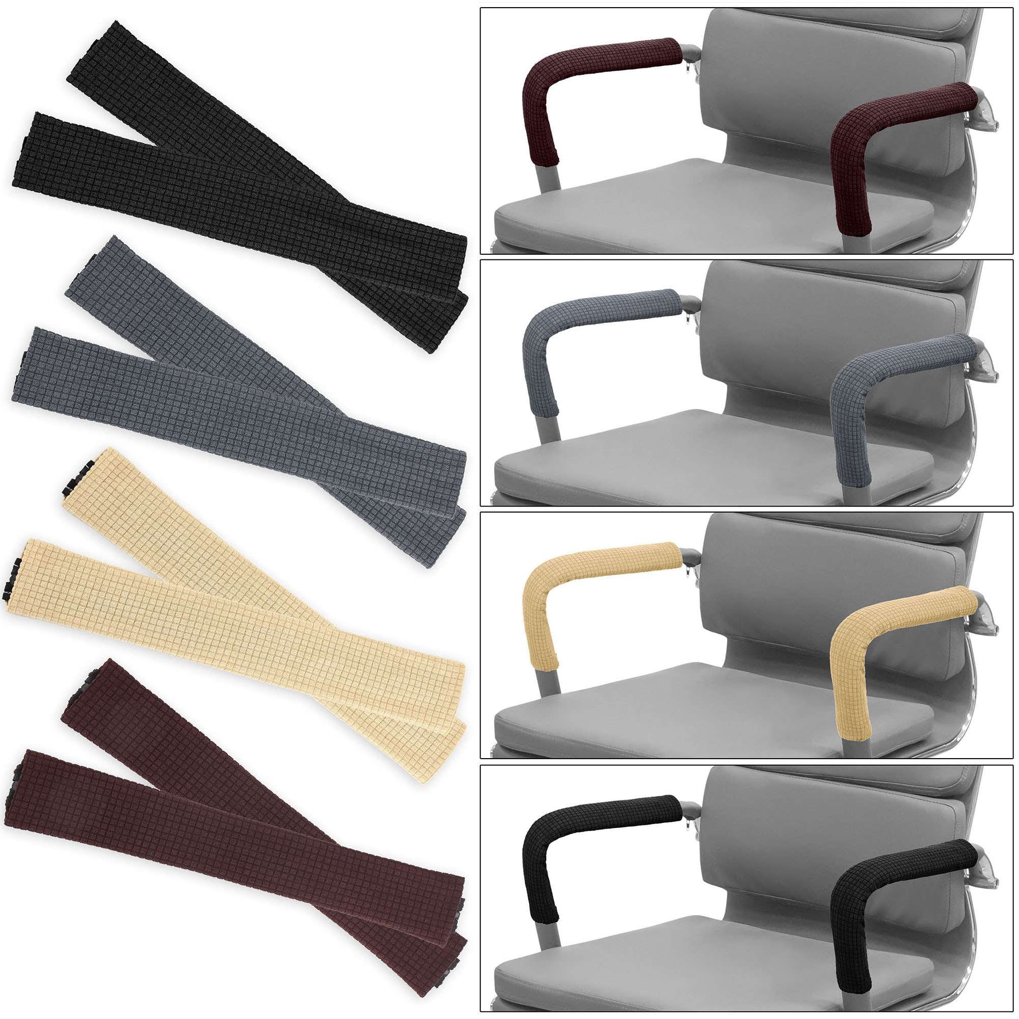 Sixtyshades Office ChairArm Cover, 4 Pairs Stretchable Breathable