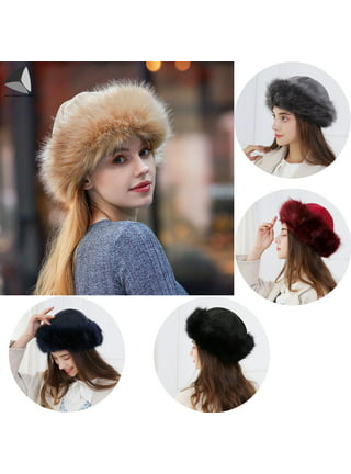 RAPPRG Fur Hat for Women Faux，Fox Fur Trapper Hat with Scarf，Real Furry  Winter Russian Caps for Outd…See more RAPPRG Fur Hat for Women Faux，Fox Fur
