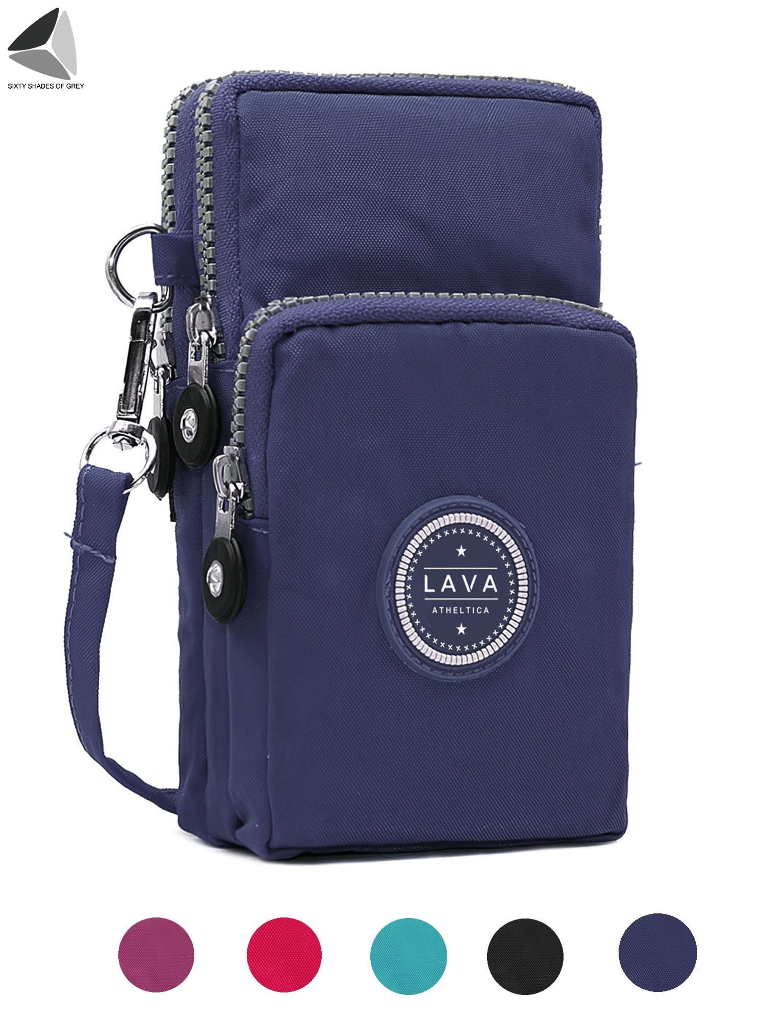 Sixtyshades Womens Small Crossbody Purse Nylon Zipper Cell Phone Messenger  Bags Shoulder Wallet Handbags (Purple)