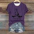 thumbnail image 1 of Sixuan Halloween Shirts for Women, Tshirts Womens Fall Fashion 2024 Plus Size Tops, If The Hat Fits Witch Hats Women'S Crew Neck T Shirt, 1 of 4