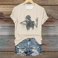 thumbnail image 1 of Sixuan Halloween Shirts for Women, Tshirts Womens Fall Fashion 2024 Plus Size Tops, Women'S Skeleton Crew Neck Print T Shirt, 1 of 4