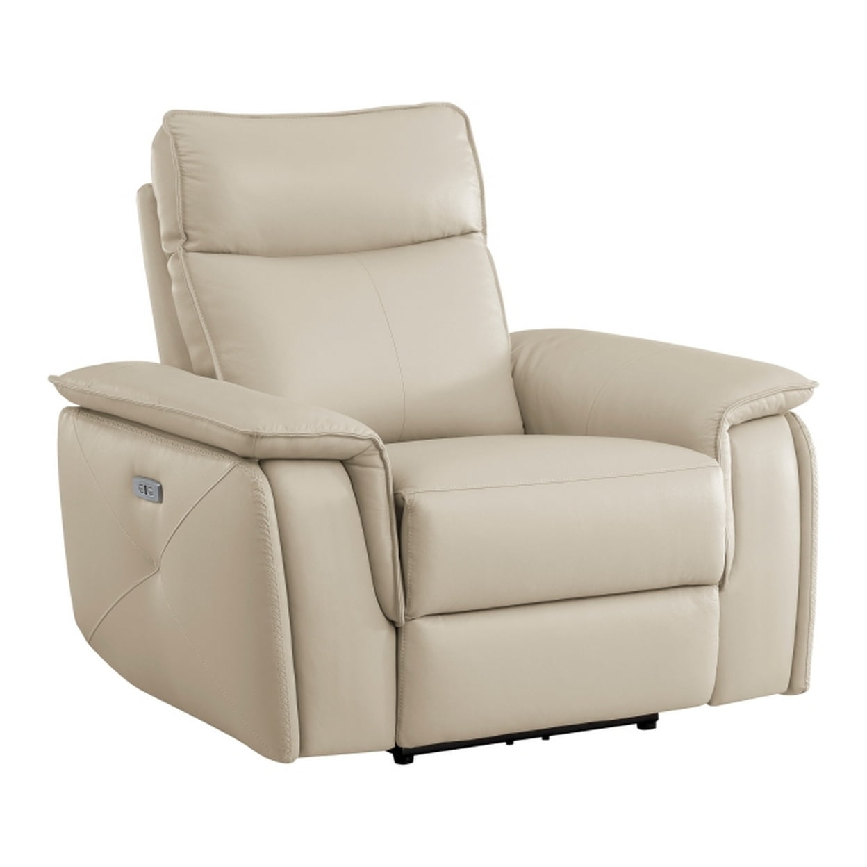 White genuine leather deals recliner