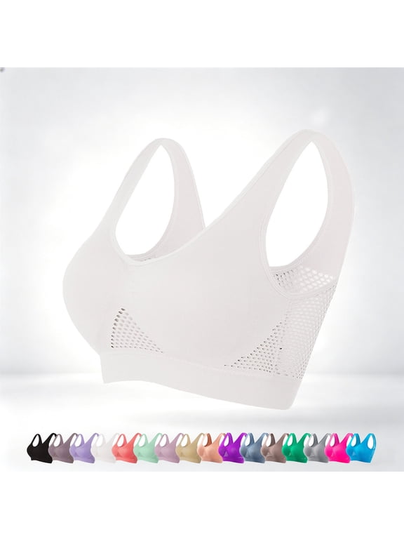 Seamless Sports Bra Wirefree Yoga Bra with Removable Pads for Women