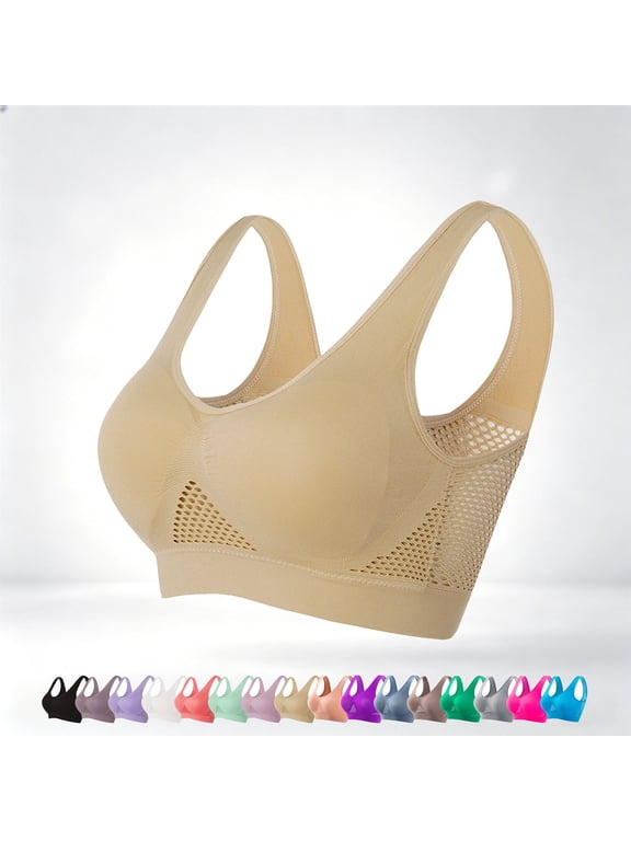 Seamless Sports Bra Wirefree Yoga Bra with Removable Pads for Women
